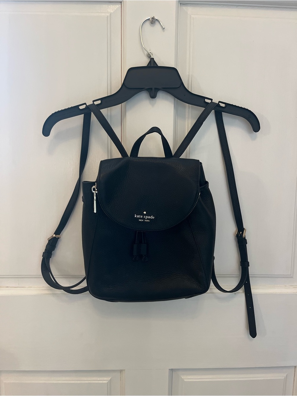 kate spade Black Pebbled Leather Mini Backpack
